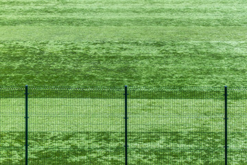 Green football field. Grass background