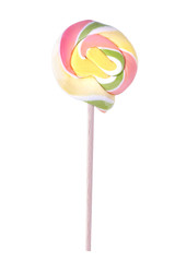 Colorful lollipop, on a stick On a white background. Isolated