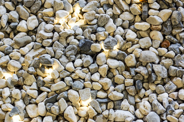 colorful Many Pebbles stone Big and small for texture background.