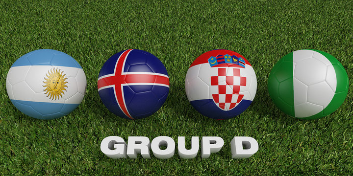 Football World cup  groups d.  2018 world soccer tournament  in Russia.