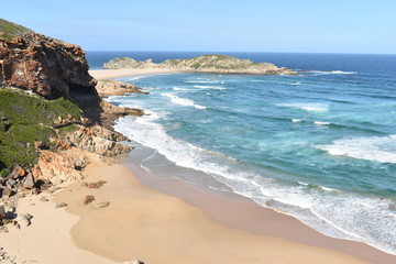 Wonderful landscape at the hiking trail at Robberg Nature Reserve in Plettenberg Bay, South Africa