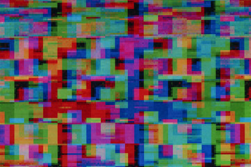 Pixel pattern of a digital glitch / Abstract background, pattern of a digital glitch.