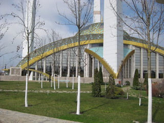 Aymani Kadyrova mosque in Argun, Chechen Republic in Russia. The mosque is called