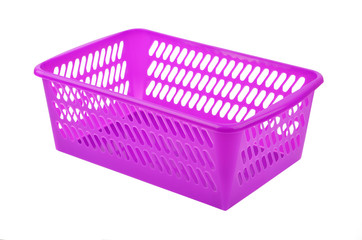Purple plastic basket