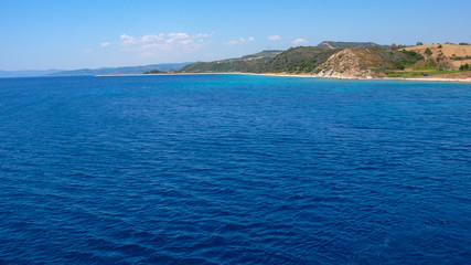 Panoramic view to Ammouliani island, Athos, Chalkidiki, Central Macedonia, Greece 