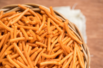 bread stick biscuit in basket