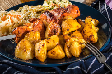 Grilled meat shashlik