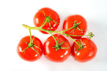 cherry tomatoes fruits isolated on white background