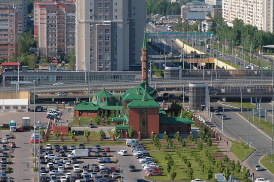 Mosque and city. Kazan, Russia