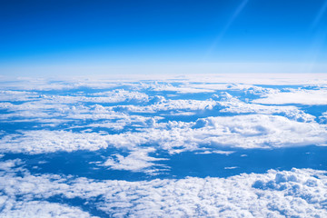 Skyscape viewed from airplane