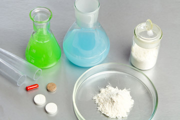 Chemical Laboratory and reagents .Illegal drug production in laboratories. The concept of drug abuse. Opioid epidemic. Selective focus