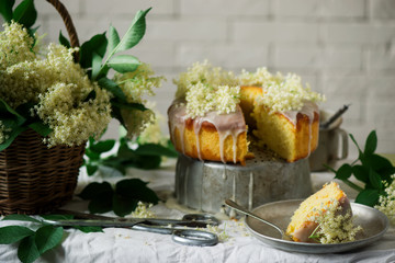Elderflower and Orange Bundt Cake.