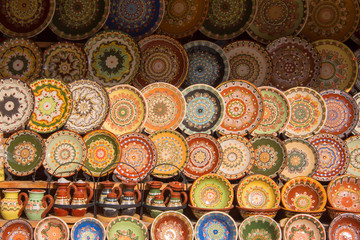 Vintage glazed dishes put up for sale