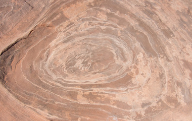 sandstone layers circle shapes on the ground