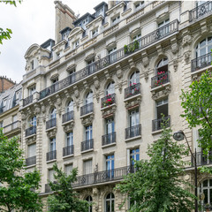 facade of an old building in paris, france