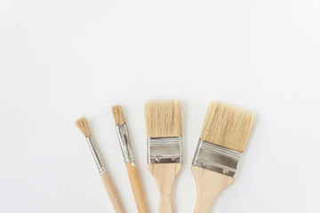 Paint brushes isolated on white background