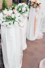 wedding decor in light colors