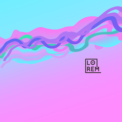 3D Wavy Background. Dynamic Effect. Abstract Vector Illustration. Design Template. Modern Pattern.