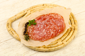 Sliced salami