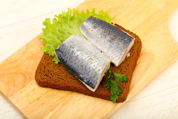 Bread with herring