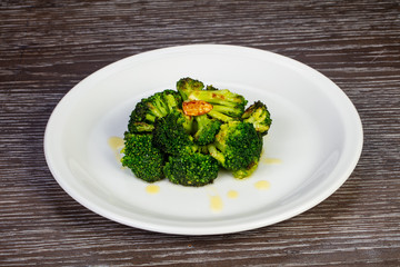 Tasty broccoli with oil