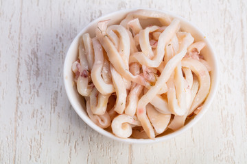 Delicious squid meat