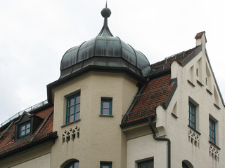 The beauty of the old and domestic architecture of the small German town of Fussen.