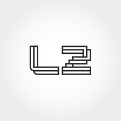 Initial Letter LZ Logo Template Vector Design