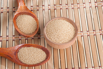 Amaranth on the wooden background