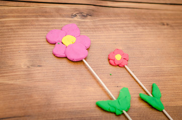 flowers from play dough
