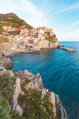 Village of Manarola, Cinque Terre Coast of Italy