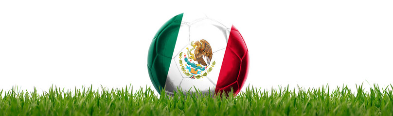 Fussball mit mexikanischer Flagge