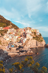 Fototapeta na wymiar Village of Manarola, Cinque Terre Coast of Italy