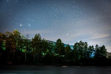 Starry sky by the river