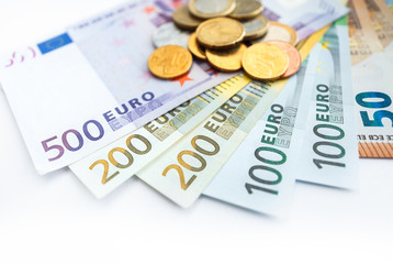 background of all euro bills
