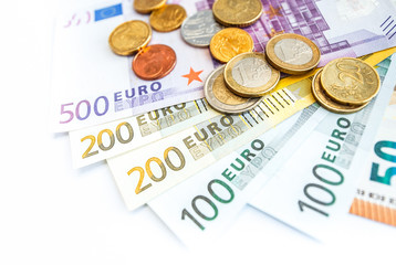 background of all euro bills