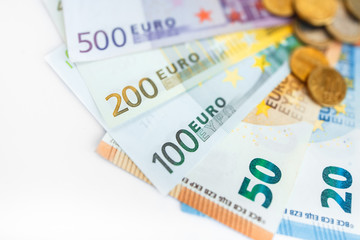 background of all euro bills