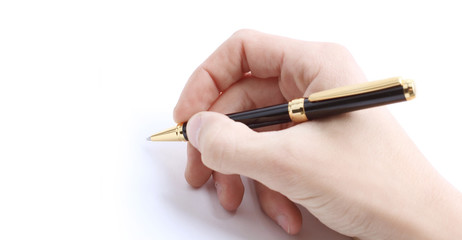 closeup .hand of a businessman signing the contract.