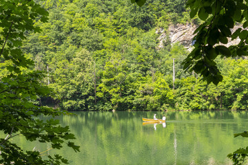 Landscape with Hamori Lake in Beech Mountains, Hungary