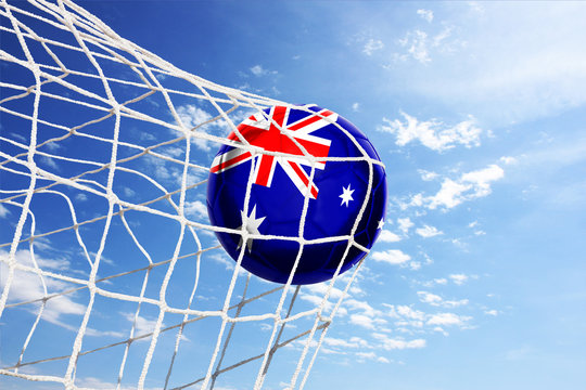 Fussball mit neuseeländischer Flagge