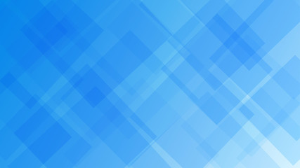 Abstract background of translucent squares or rhombuses in light blue colors