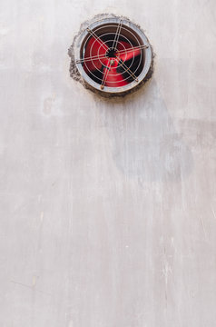 exhaust fan on wall