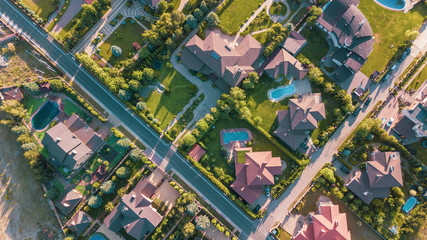 Stock aerial image of a residential neighborhood - 207981795