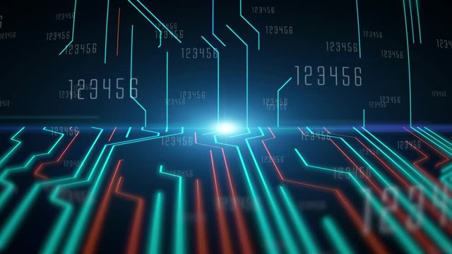 Activated  Circuit Board Animation