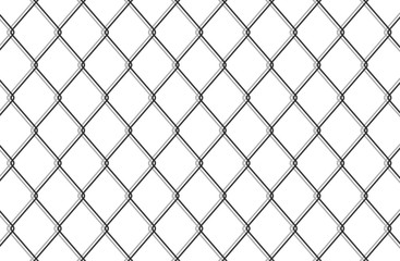 Fototapeta premium Mesh fence with shadow. Background vector illustration. Eps 10