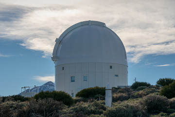 Astronomical telescope in the mountains of Tenerife