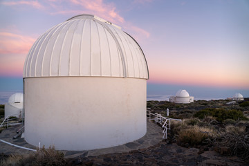 Fototapeta na wymiar Astronomical scientific complex atop