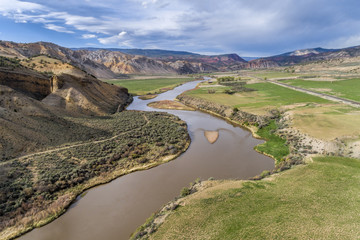 valley of upper Colorado River aerial view