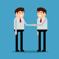 Businessmen shake hands
