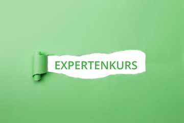 Expertenkurs grüner Schriftzug